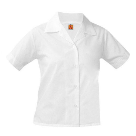 **S/S Pointed Collar Blouse NO LOGO (Grades 5-8 ONLY)