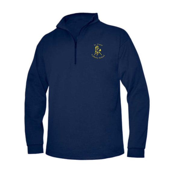 P.E. 1/4 Zip Sweatshirt w/ ST. VIATOR Logo