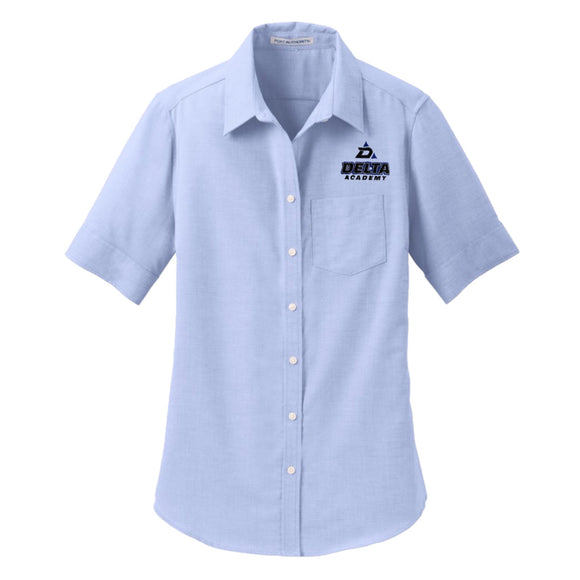 S/S Ladies Oxford w/ Delta Logo