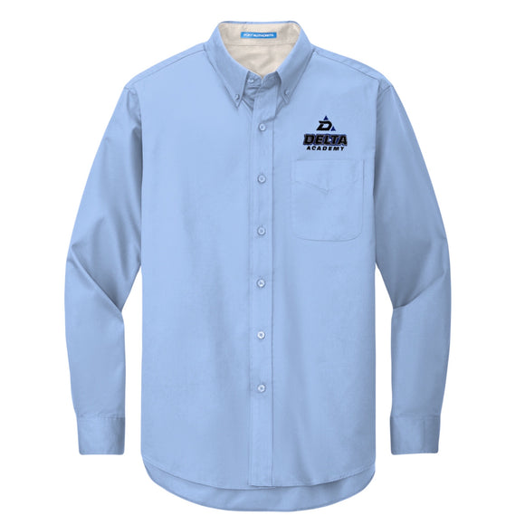 L/S Mens Oxford w/ Delta Logo