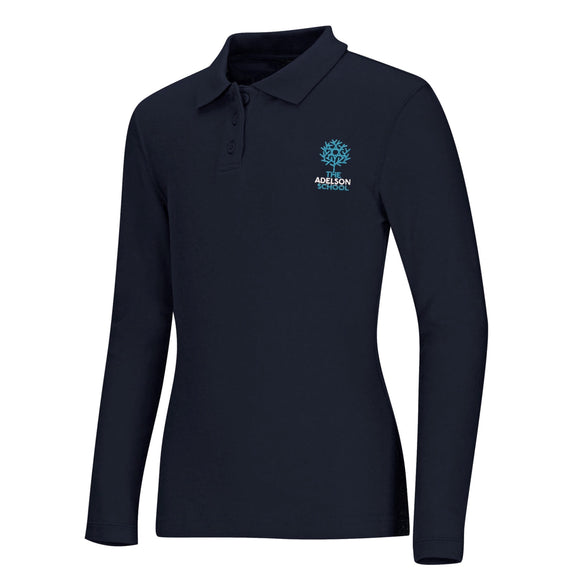 L/S Girls Polo (Classroom Brand Only) w/ Adelson Logo