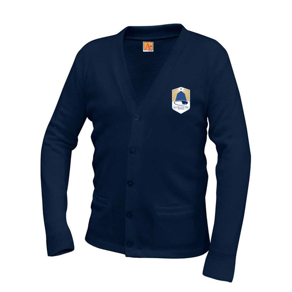V-Neck Cardigan w/ OLPA Logo (Grades K-8)