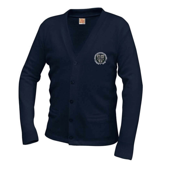 *V-Neck Cardigan w/ SEAS Logo (Grades K-5)*