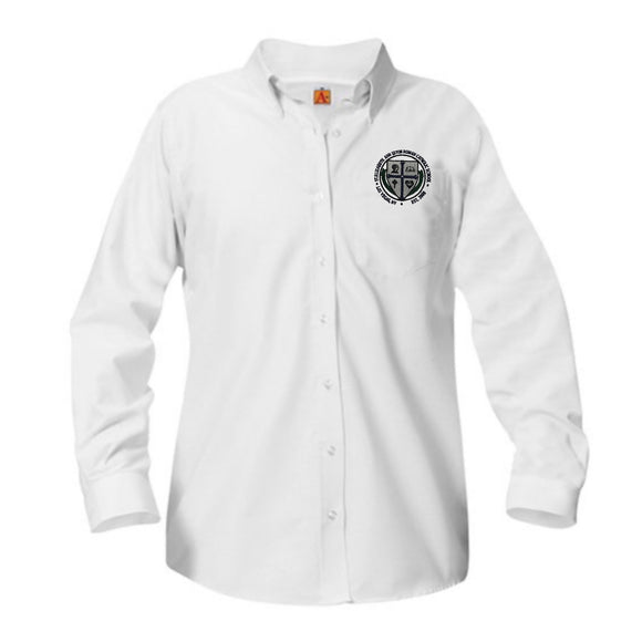 *L/S Girls Oxford w/ SEAS Logo*