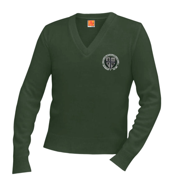 *V-Neck Sweater w/ SEAS Logo (Grades 6-8)*