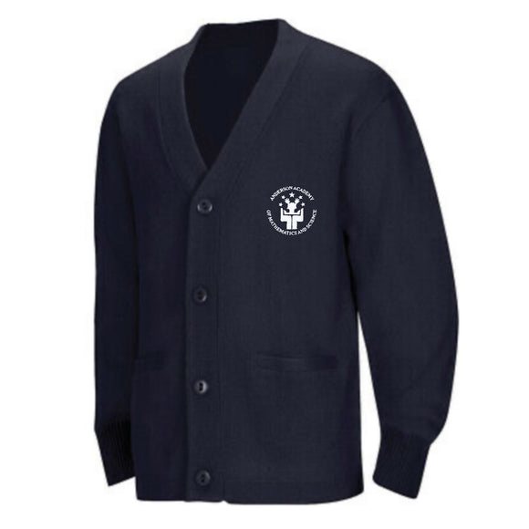 V-Neck Cardigan w/ Anderson Logo