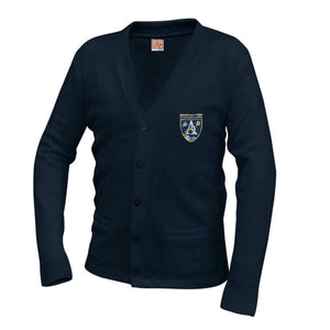 V-Neck Cardigan w/ DP Logo