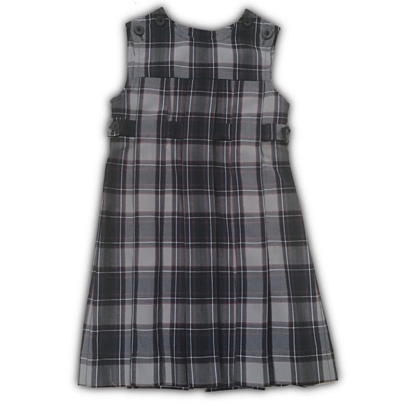 *LOG Plaid Belted Jumper