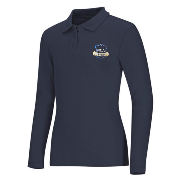L/S Girls Polo w/ NCA Logo