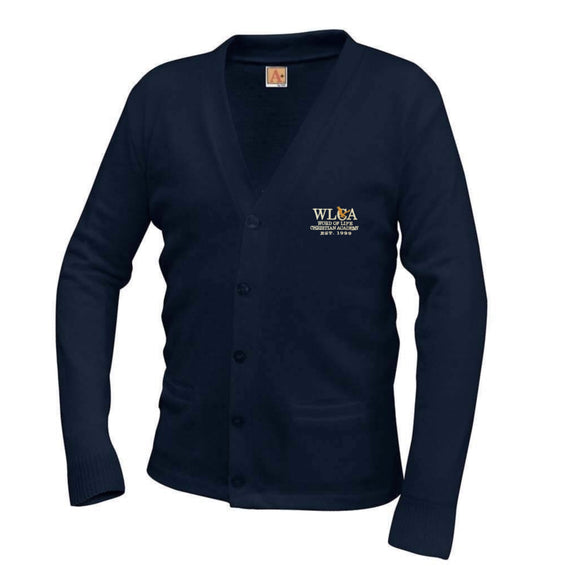 *V-Neck Cardigan w/ WOL Logo