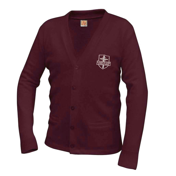 V-Neck Cardigan w/ LOG Logo