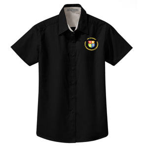 S/S Ladies Dress Shirt w/ 100 Academy Logo (GRADES 6-8 ONLY)