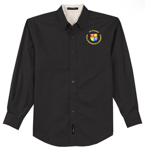 L/S Mens Dress Shirt w/ 100 Academy Logo (GRADES 6-8 ONLY)