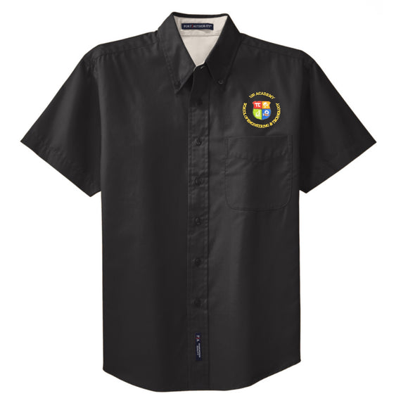 S/S Mens Dress Shirt w/ 100 Academy Logo (GRADES 6-8 ONLY)