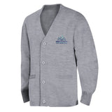V-Neck Cardigan w/ Sage Collegiate Logo (Optional For Grades K-5)