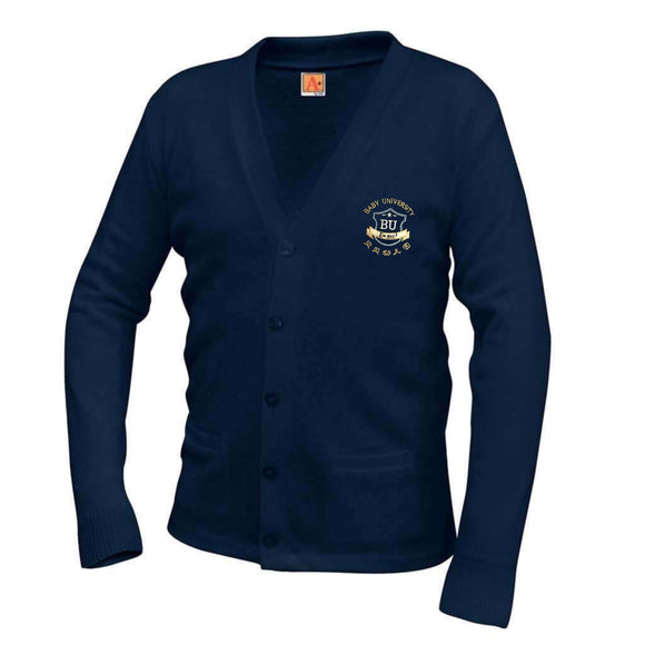 V-Neck Cardigan w/ Baby University Logo