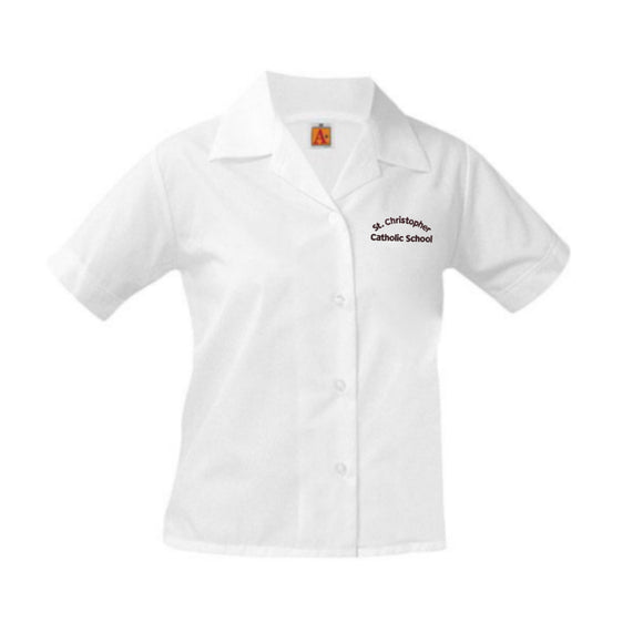 *S/S Pointed Collar w/ ST. CHRIS Logo (Grades 4-8 ONLY)