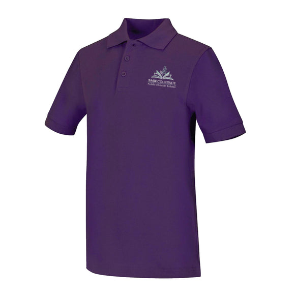 S/S Polo w/ Sage Collegiate Logo