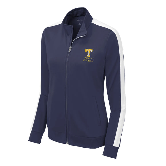 Ladies Zip Warm Up Jacket w/ Trinity Athletes Logo