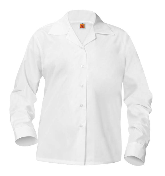 *L/S Pointed Collar Blouse NO Logo (Grades 6-8)