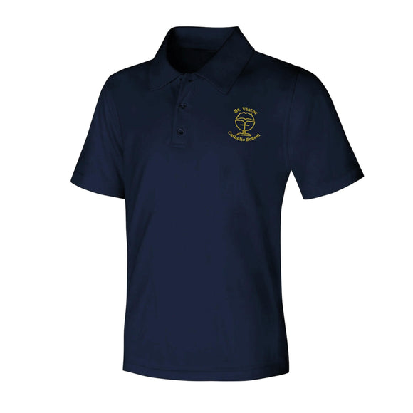 S/S Performance Polo w/ ST. VIATOR Logo (GRADES 5-8 ONLY)