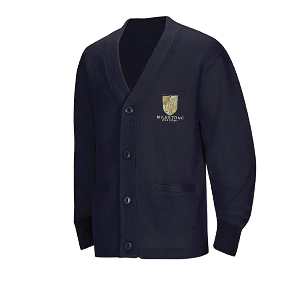 Cardigan w/ Milestone Logo