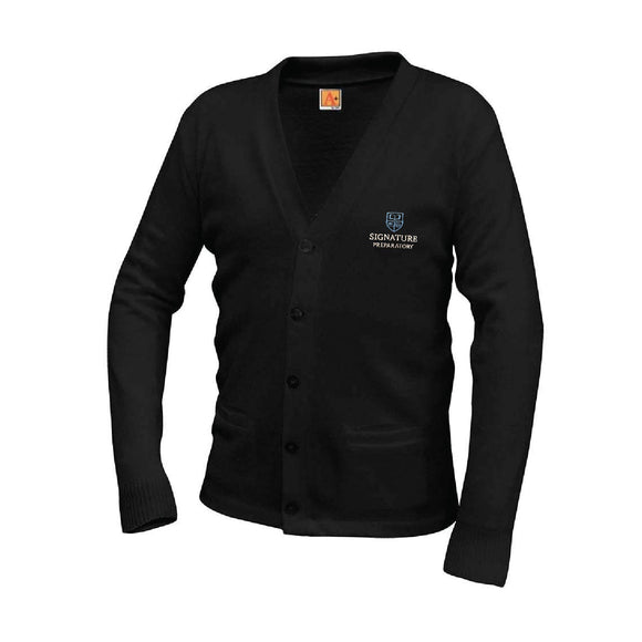 V-Neck Cardigan w/ Signature Prep Logo